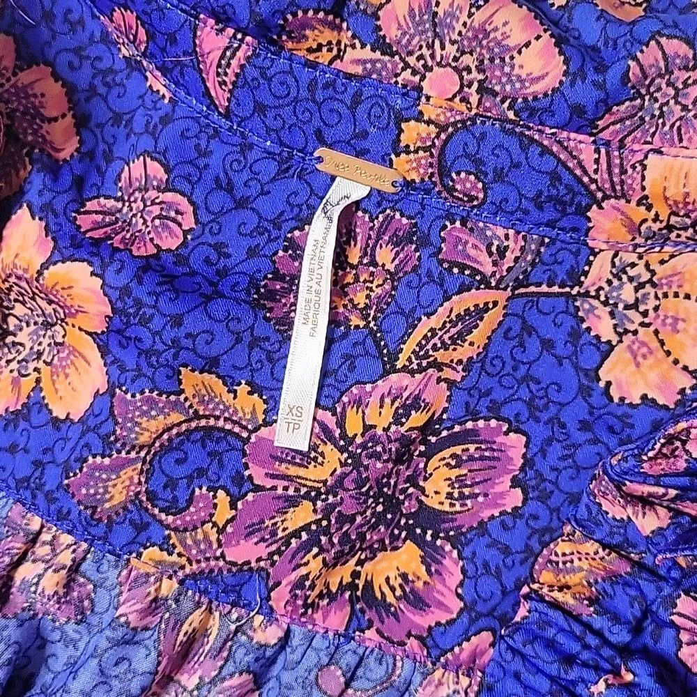 Free People I Got You Floral Print Ruched Top